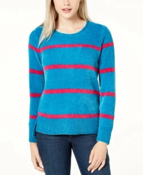 MSRP $50 Maison Jules Striped Chenille Sweater Size XS - Image 1 of 1