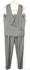 SUITSUPPLY Ferrara DB Men Suit UK36R Green 2-Pc Melange Slim Two-Row Pure Wool