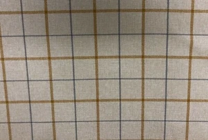 Morris Wollstift kariert beige gelb grau Polstervorhang blind - Bild 1 von 4