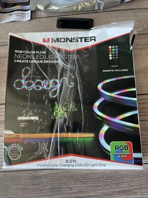 monster basics RGB color flujo neón luces led crear diseño único Foto 1 de 4