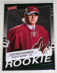 2008-09 Upper Deck Victory Black #319 Viktor Tikhonov RC Phoenix Coyotes - Foto 1 di 2