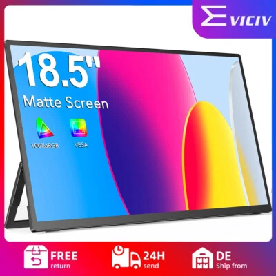 EVICIV Tragbarer Monitor 18,5 Zoll Mobiler Monitore FDH 1080P Display USB C HDMI - Bild 1 von 4