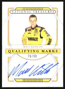 2021 National Treasures Nascar Qualifying Marks Matt Kenseth Autograph Auto /99