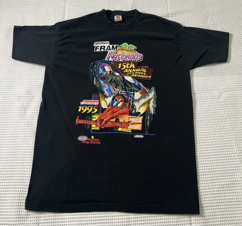 1995 Atlanta Dragway NHRA FRAM Nationals Winston Drag Racing T Shirt XL Cover