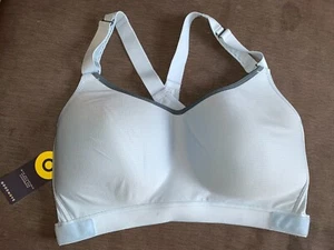 M&S Sports Bra 'Good Move' Non-Wired Ultimate Support 42E Powder Blue BNWT - Picture 1 of 1