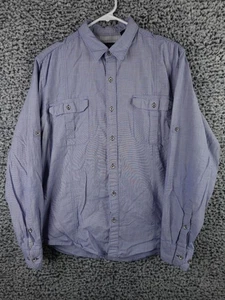 DKNY Lila Knopfleiste Hemd Herren Größe Large Rollriegel Langarm Brusttaschen - Bild 1 von 22