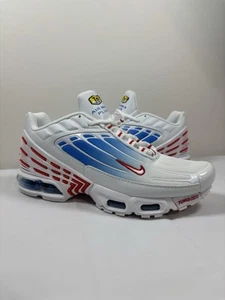 Nike Air Plus Mens Tuned TN 3 III Red White Blue Sz 8 Patriotic Sneakers Festive - Picture 1 of 19