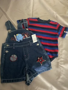 Oswald the Octopus Baseball Shortalls (18m)) SUPER RARE Vintage Jeans Overall - Bild 1 von 22