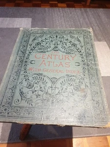 ANTIQUE CENTURY ATLAS PUBLISHED 1912 - LONDON, HARDCOVER - Picture 1 of 24