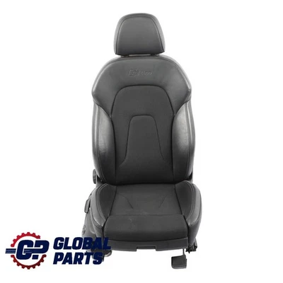 Audi A4 B8 8K Sport Asiento Delantero S-Line Medio Cuero Negro Gris Derecho - Imagen 1 de 4