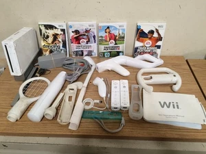 Nintendo Wii RVL-001 Game System Bundle w/Games, & Lots of Accessories Golf - Picture 1 of 11