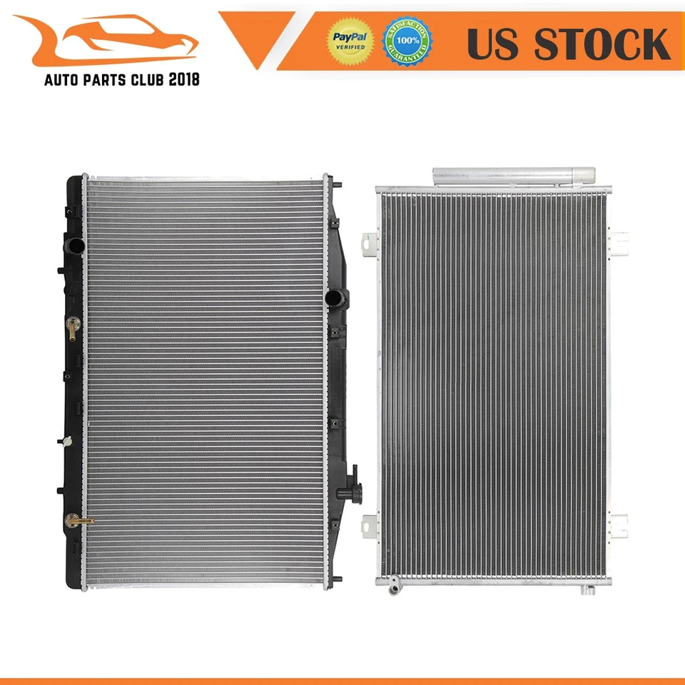Radiator And AC Condenser Fits 2018 Honda Odyssey Aluminum Foto 1 de 4