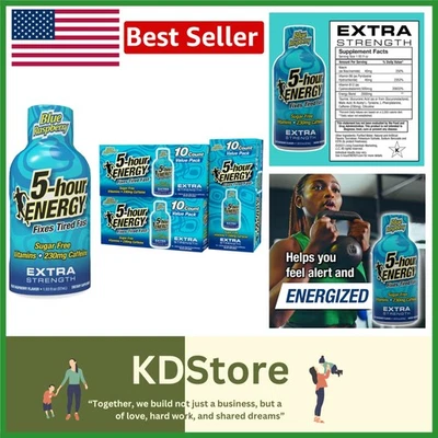 Inyecciones energéticas extra fuertes de frambuesa azul - sin azúcar y sin calorías, 30 C... Foto 1 de 4