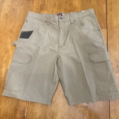 Wrangler Men Sz 36 Workwear Flex Ranger Cargo Shorts Relaxed Rawhide Brown (B1) - Image 1 of 4