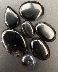 Genuine Obsidian Semi-Precious Stone Pendants, Jewellery Maker - Picture 1 of 16