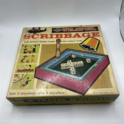 Vintage 1963 E.S. Lowe "Travel Scribbage" Word Game - Image 1 of 4
