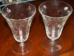 Juego de (5) vasos de té de vidrio grabado - Imagen 1 de 7