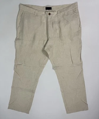 Club Room Luxury Men' 38x32 (40x30) Dress Pants 100% Linen Vacation Casual - Image 1 of 4