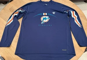 Miami Dolphins Long sleeve T-Shirt Reebok Sideline Large L NFL Equipment - Picture 1 of 9