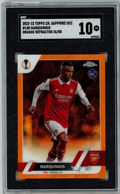 2022-23 Topps CH. SAPPHIRE UCC MARQUINHOS RC /50 Orange Refractor SGC 10 GM M879 - Image 1 of 3