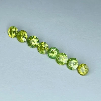 0.98CTS NATURAL 3.00MM DEMANTOID GARNET 8 PCS - Image 1 of 4