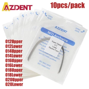 10 Bolsas AZDENT Ortodoncia Dental Arco Alambre Super Elástico Niti Redondo Forma Cuadrada - Imagen 1 de 14
