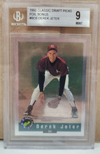 Derek Jeter 1992 Classic Draft Picks Foil Bonus #BC6 BGS 9 MINT Yankees HOF