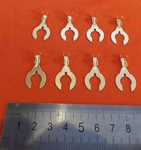 8 x Gold- Plated Spade Connectors / Terminals Super Thin Design +2 x Free! - Bild 1 von 2
