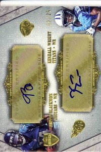 justin blackmon kendall wright rookie rc draft dual auto jaguars titans 2/25 12