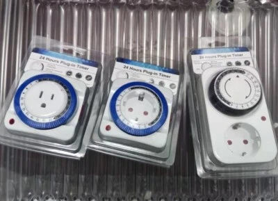 Enchufe de EE. UU. Programable 24H Interruptor Temporizador Interruptor de Cuenta Regresiva Enchufe Apagado Automático  - Imagen 1 de 4