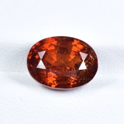 8.20 ct BEST GRADE ORANGE RED NATURAL SPESSARTITE GARNET - OVAL Gemstone !! - Image 1 of 2