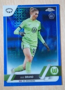 JULE BRAND BLUE MOJO REFRATOR /250 2022-23 TOPPS CHROME UEFA WOMEN’S CHAMPIONS - Imagen 1 de 2