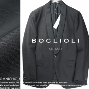 BOGLIOLI ALTON Satin lapel shawl collar wool 1B tuxedo jacket Size 50/ Y7502A - Picture 1 of 9