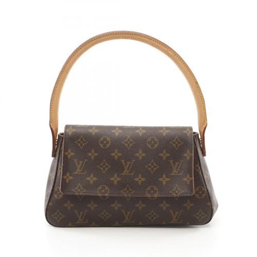 LOUIS VUITTON（LV） Borsa a mano Louis Vuitton Mini Looping M51147 Monogram Tela Marrone Usata Donna LV