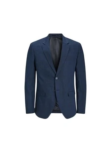 Giacca Jack & Jones da Uomo, in misto lino, colore Blu Scuro Modello: 1222872... - Imagen 1 de 4