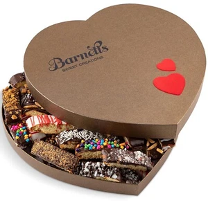 Valentines Day Cookies Heart Gift Box, Chocolate Covered Cookie Gift Basket..ST - Picture 1 of 6
