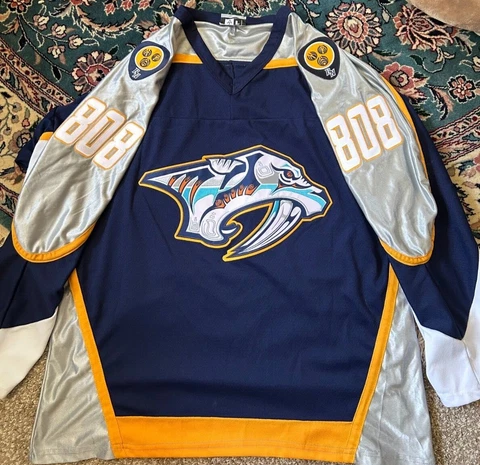 Rare Bassnectar Nashville Predators "Freaks" 808 Hockey Jersey Large Cover