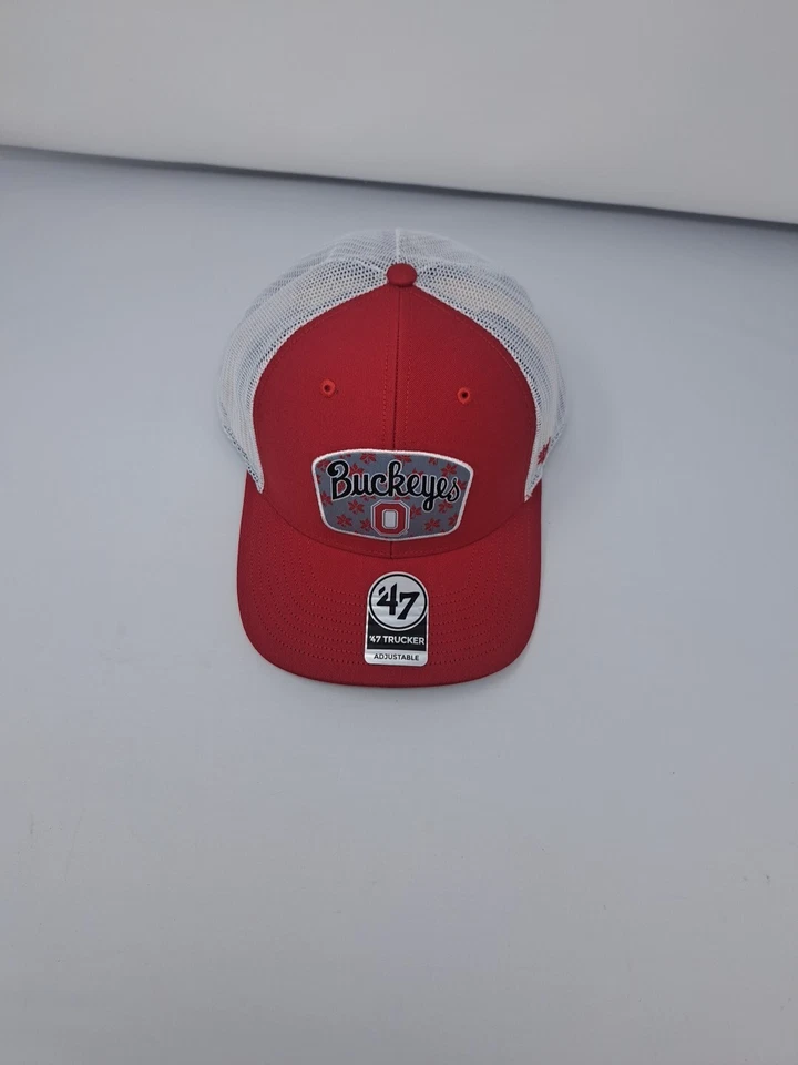 Ohio State Buckeyes '47 Brand Trucker Adjustable Snapback Cap Hat Red White