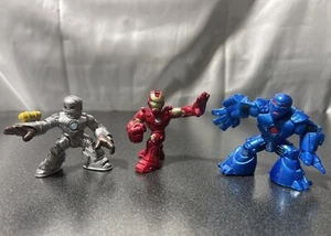 Hasbro Action Figure Marvel Playskool Super Hero Squad Iron Man Set of 3 Figures - Picture 1 of 2