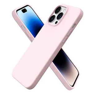 Compatible with iPhone 14 Pro Max Case 6.7, Slim Liquid Silicone 3 Chalk Pink - Picture 1 of 7