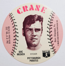 1976 Crane Potato Chips Baseball Disc #31 DOC MEDICH Pirates