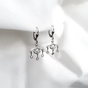 925 Sterling Silver Gold Bees Ancient Greek Earrings.Minoan Crete Bees Earrings. - Picture 1 of 4