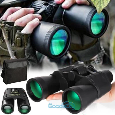 Military HD 180x100 30x60 High Power Binoculars Zooming Hunting Camping + Case - Image 1 of 4