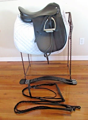 NEW 17" BLACK DRESSAGE SADDLE - Image 1 of 4
