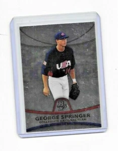 2010 BOWMAN PLATINUM CHROME PROSPECT GEORGE SPRINGER ROOKIE CARD RC COME NUOVA - Foto 1 di 2