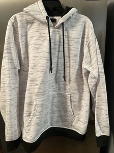 Steve’s Jeans Hoodie Sweatshirt Large schwarz-weiß mit Tasche Punk Retro hip - Bild 1 von 6