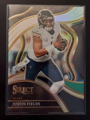 2023 Select Football Justin Fields Black & Green Prizm Die-Cut Club #249 Bears - Image 1 of 2
