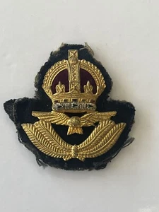 WW2 RAF Royal Air Force Officers Bullion Cap Badge Metal Version Original - Bild 1 von 9