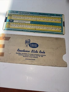 Vintage SHURE Reactance Slide Rule Calculator USA w Cover Ohmite Resistance - Picture 1 of 3
