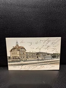 postkarte güsten.a. bahnhof 1905 gelaufen - Picture 1 of 2